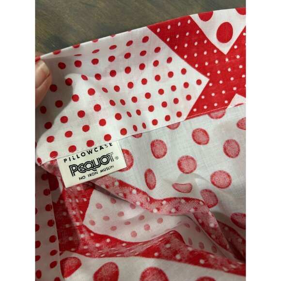 Set of 6 Vintage Pequot Standard Pillow Cases MCM Polka Dot - Picture 7 of 7